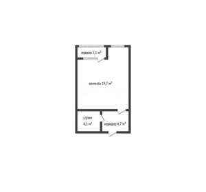 Студия квартира, вторичка, 29м2, 5/25 этаж