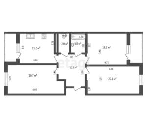 3-к квартира, вторичка, 87м2, 13/23 этаж