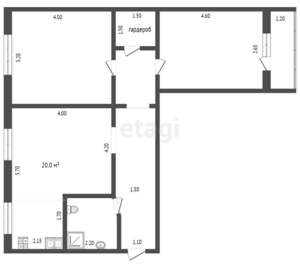 3-к квартира, вторичка, 63м2, 9/9 этаж
