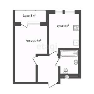 1-к квартира, вторичка, 30м2, 2/3 этаж