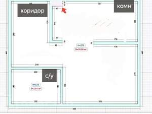 1-к квартира, вторичка, 24м2, 5/5 этаж