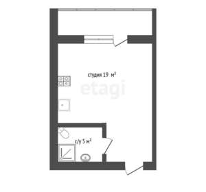 Студия квартира, вторичка, 24м2, 11/24 этаж