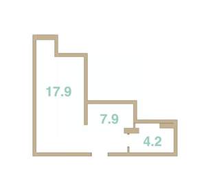 Студия квартира, вторичка, 30м2, 3/10 этаж