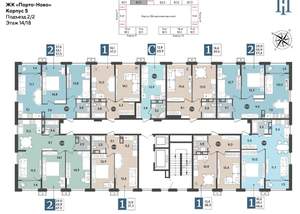 Студия квартира, строящийся дом, 21м2, 14/18 этаж