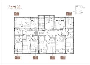 1-к квартира, вторичка, 43м2, 3/9 этаж