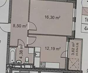 1-к квартира, вторичка, 45м2, 10/15 этаж