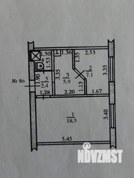 2-к квартира, вторичка, 36м2, 5/5 этаж