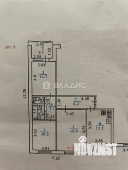 3-к квартира, вторичка, 62м2, 8/10 этаж