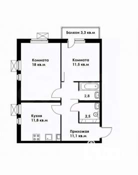 2-к квартира, вторичка, 57м2, 21/25 этаж