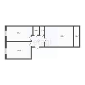 2-к квартира, сданный дом, 67м2, 15/24 этаж