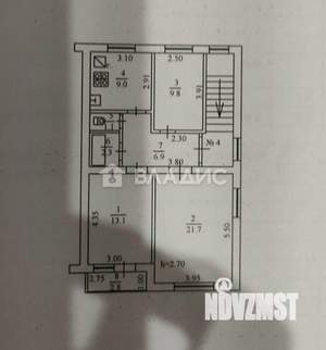 3-к квартира, вторичка, 64м2, 2/2 этаж