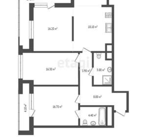 3-к квартира, вторичка, 91м2, 4/21 этаж