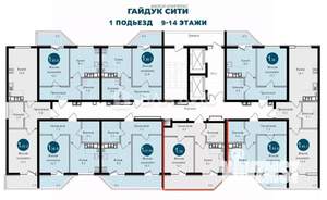 1-к квартира, вторичка, 40м2, 13/14 этаж