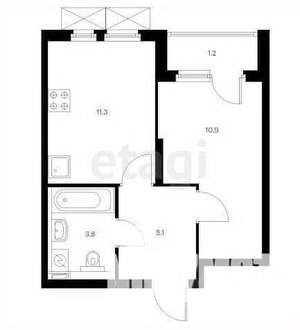 1-к квартира, вторичка, 31м2, 15/16 этаж