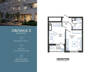 1-к квартира, вторичка, 31м2, 22/24 этаж