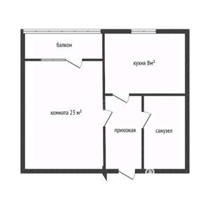 1-к квартира, вторичка, 35м2, 14/17 этаж