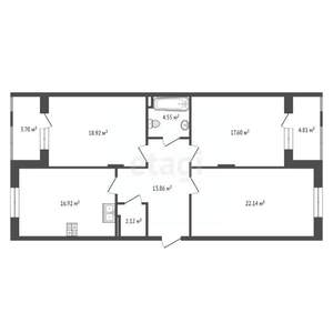 3-к квартира, вторичка, 97м2, 2/4 этаж