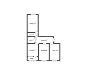 3-к квартира, вторичка, 75м2, 1/21 этаж