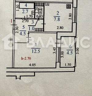 1-к квартира, вторичка, 29м2, 1/10 этаж