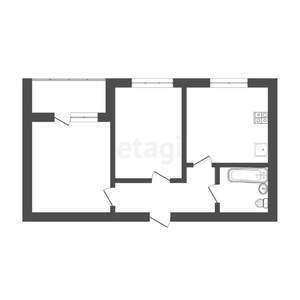 2-к квартира, вторичка, 48м2, 1/2 этаж