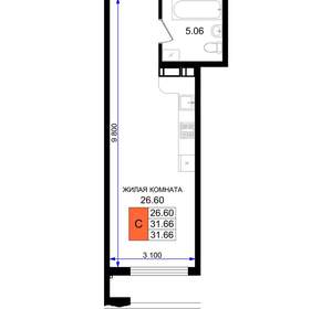 Студия квартира, вторичка, 32м2, 4/8 этаж