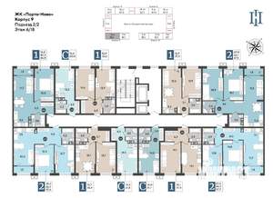 1-к квартира, строящийся дом, 47м2, 6/18 этаж