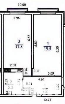 2-к квартира, вторичка, 70м2, 2/4 этаж