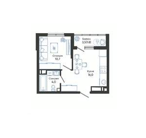 1-к квартира, вторичка, 33м2, 10/24 этаж