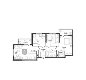 3-к квартира, вторичка, 80м2, 20/24 этаж