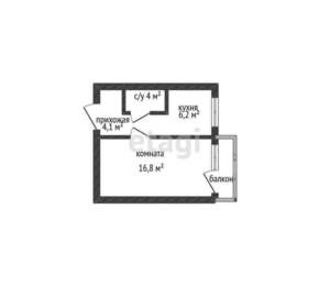 1-к квартира, вторичка, 31м2, 5/5 этаж