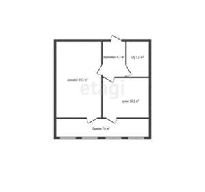 1-к квартира, вторичка, 38м2, 5/16 этаж