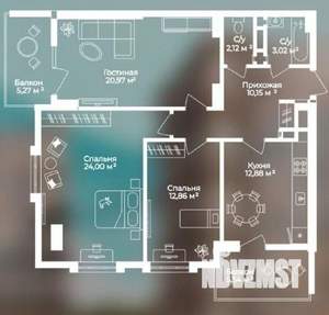 3-к квартира, вторичка, 89м2, 5/17 этаж