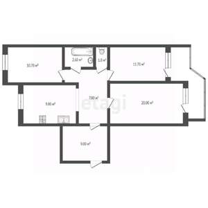 3-к квартира, вторичка, 68м2, 5/10 этаж
