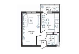 1-к квартира, вторичка, 33м2, 7/24 этаж