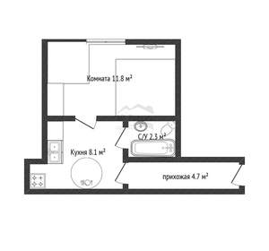 1-к квартира, вторичка, 27м2, 1/5 этаж