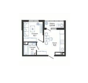 1-к квартира, вторичка, 33м2, 15/24 этаж