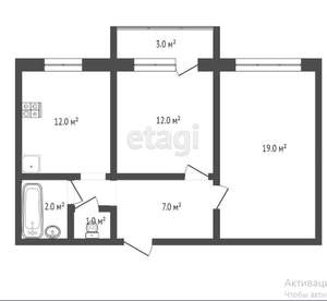 2-к квартира, вторичка, 63м2, 15/16 этаж