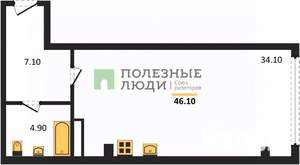 Студия квартира, вторичка, 35м2, 5/8 этаж