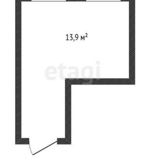 Студия квартира, вторичка, 14м2, 1/1 этаж