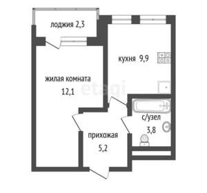 1-к квартира, вторичка, 33м2, 7/15 этаж