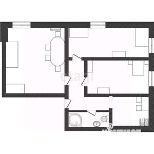 3-к квартира, вторичка, 71м2, 4/4 этаж