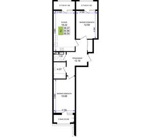 2-к квартира, вторичка, 70м2, 2/8 этаж