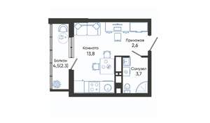 Студия квартира, вторичка, 22м2, 14/24 этаж