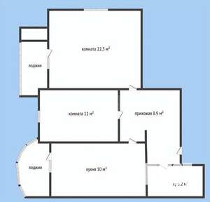 2-к квартира, вторичка, 62м2, 15/16 этаж