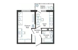 1-к квартира, вторичка, 34м2, 3/24 этаж