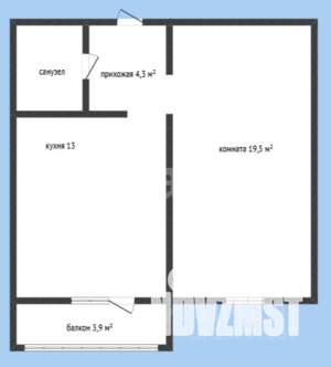 1-к квартира, вторичка, 38м2, 4/16 этаж