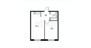 1-к квартира, вторичка, 41м2, 6/25 этаж