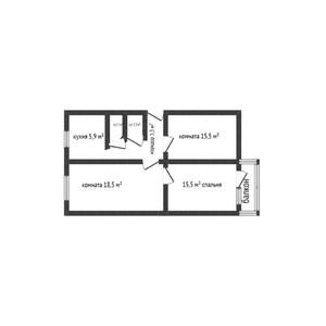 3-к квартира, вторичка, 62м2, 5/5 этаж