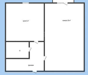 1-к квартира, вторичка, 31м2, 2/5 этаж