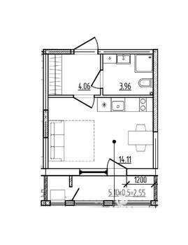 Студия квартира, вторичка, 25м2, 1/9 этаж
